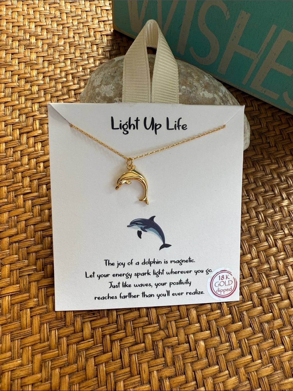 Gold Dolphin Pendant Necklace - Gold - Picture 4 of 8